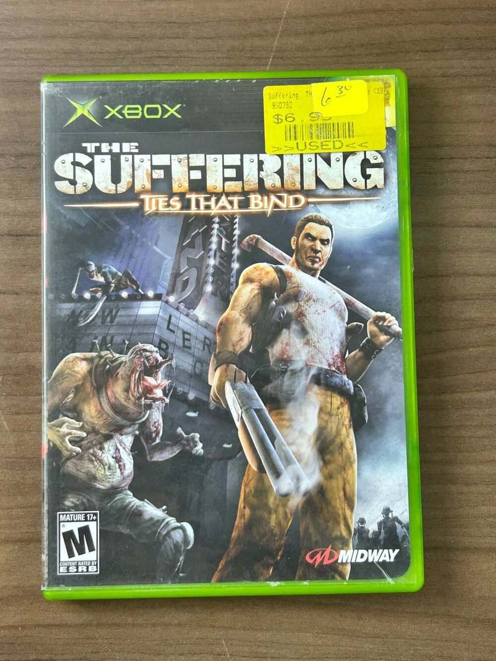 The Suffering Ties That Bind Original Xbox 2005 Disc Case Midway No Manual